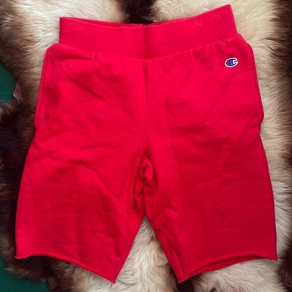 Champion Red‎ Sweatpants Shorts - Picture 1 of 7